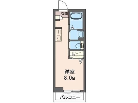 シャーメゾン アトレ(ワンルーム/1階)の間取り写真