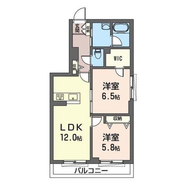 グランシャルム(2LDK/3階)の間取り写真