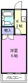 光スリー(1K/1階)の間取り写真