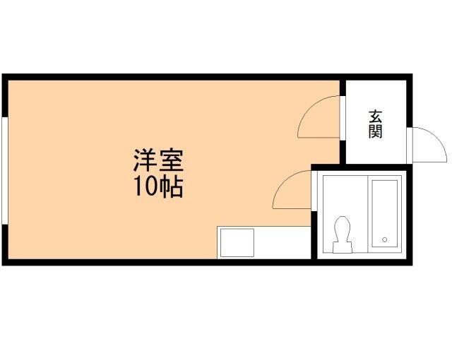 ゆたかハイツ(ワンルーム/2階)の間取り写真