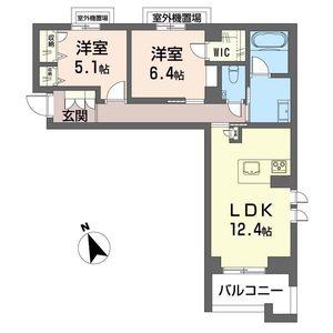 グランパティオ梶ヶ谷(2LDK/3階)の間取り写真