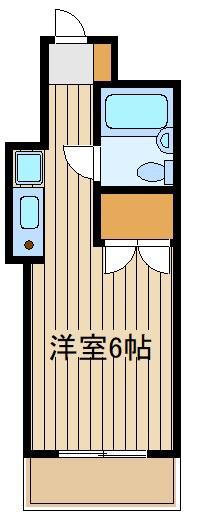フォレストケー(ワンルーム/4階)の間取り写真