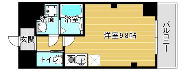 @RLISHOUSE大阪ベイサイドシティ(ワンルーム/8階)の間取り写真