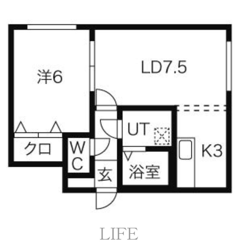 ポラリス(1LDK/3階)の間取り写真
