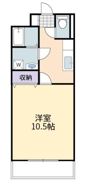 メープルマンション(1K/1階)の間取り写真