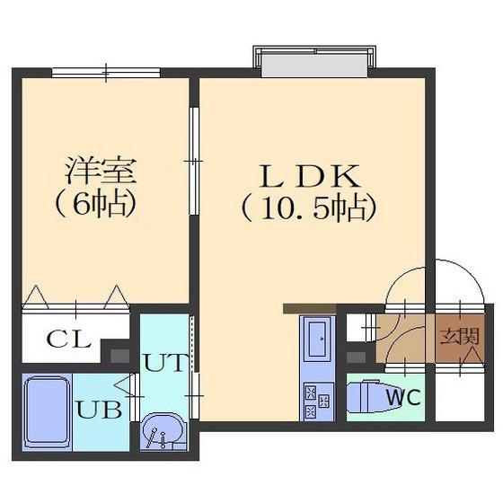 PRESSO MAREプレッソマーレ(1LDK/1階)の間取り写真