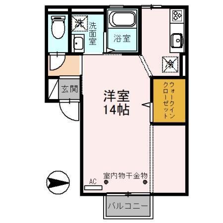 ヒルズ尾山台(ワンルーム/2階)の間取り写真