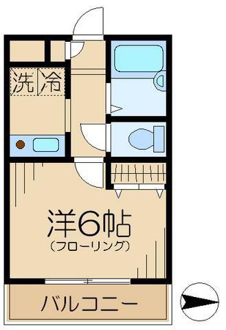 FONTAINE(1K/1階)の間取り写真