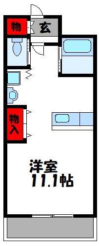 BBS古賀駅前(ワンルーム/7階)の間取り写真