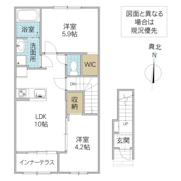 ベリーベル(1LDK/2階)の間取り写真
