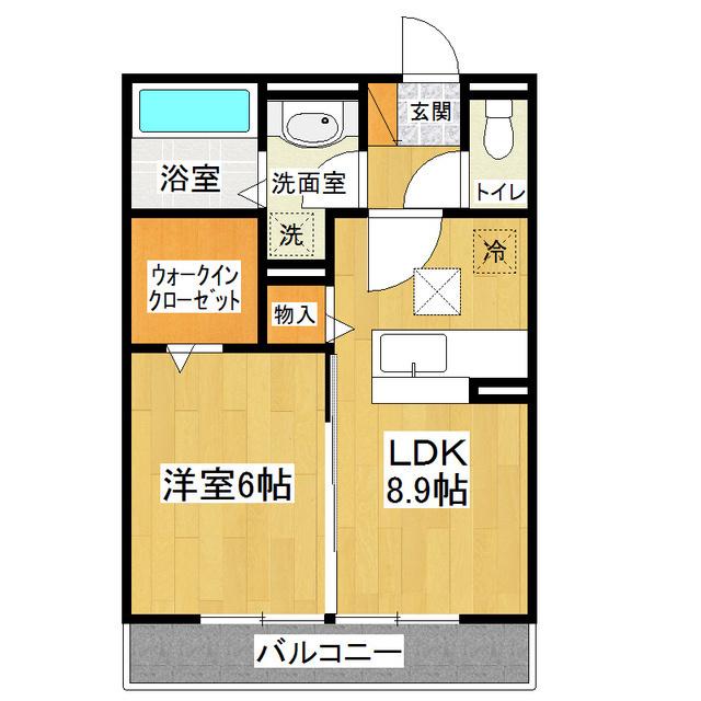 フォレスタI(1LDK/3階)の間取り写真