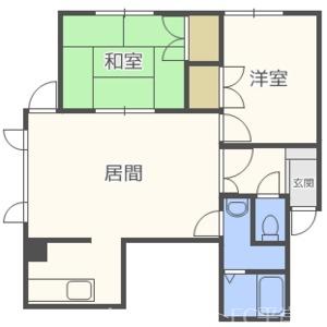 プライムハウス美園B(2LDK/2階)の間取り写真