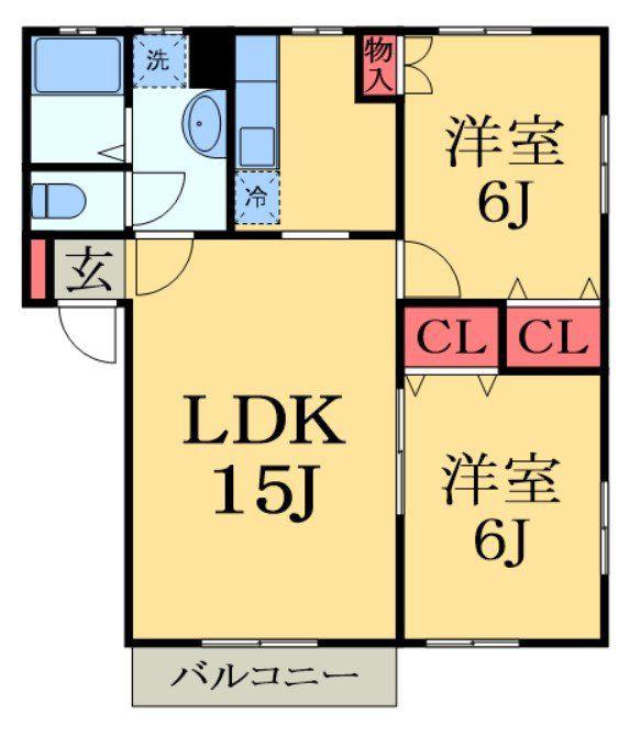 メゾンSEⅡ(2LDK/2階)の間取り写真