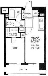 LA.スイート上野(1LDK/9階)の間取り写真