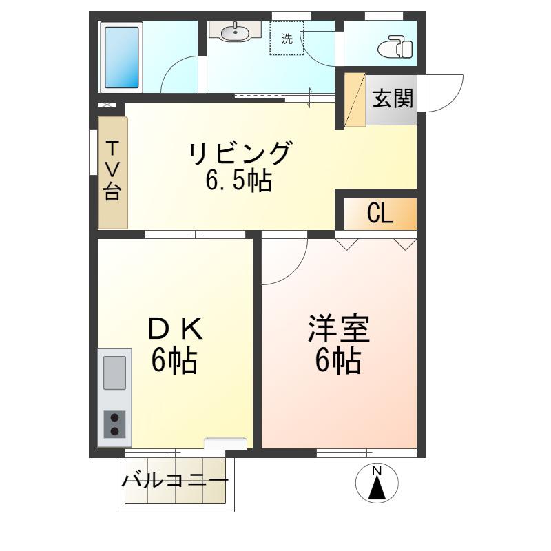 リベルSATO(1LDK/3階)の間取り写真