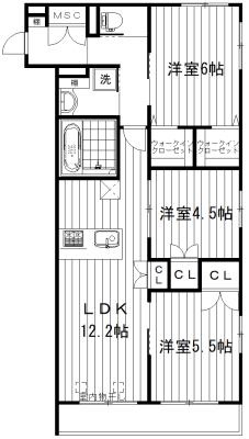 ソフィア文園(3LDK/1階)の間取り写真