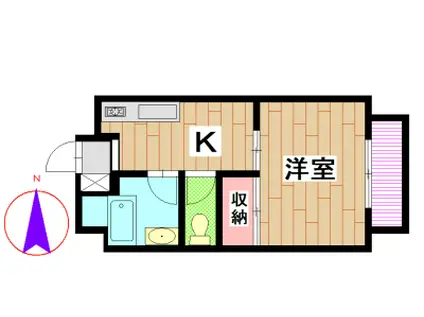 福井ビル(1K/2階)の間取り写真
