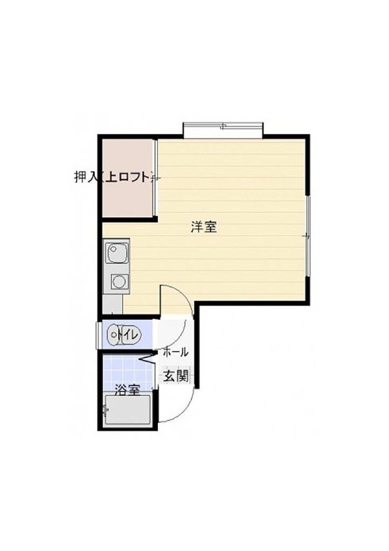 グリーングラスI(ワンルーム/1階)の間取り写真