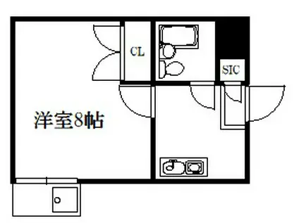 フレグランス大宮(1K/4階)の間取り写真