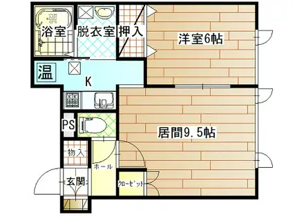 グランピアTOKO3.1(1LDK/1階)の間取り写真