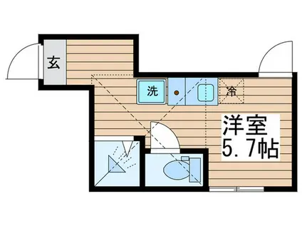 アクアガーデン新小岩(ワンルーム/2階)の間取り写真