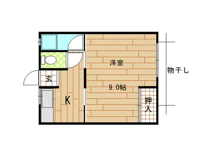 近鉄奈良線 河内小阪駅 徒歩7分 2階建 築50年(1K/1階)の間取り写真