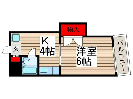 シャルマン清瀬(1K/3階)の間取り写真