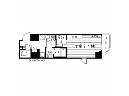 レジディア志村坂上(ワンルーム/4階)の間取り写真
