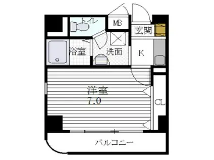 エスポワール三宮パートII(1K/8階)の間取り写真