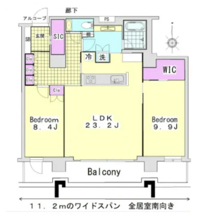 コスモポリス品川 38階階 間取り