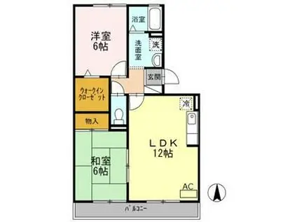 SEJOUR COSMOS B(2LDK/1階)の間取り写真