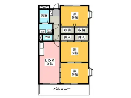 ドマーニパーチェ(3LDK/1階)の間取り写真