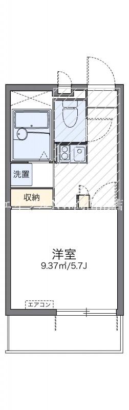 レオパレスコスモスII(1K/2階)の間取り写真