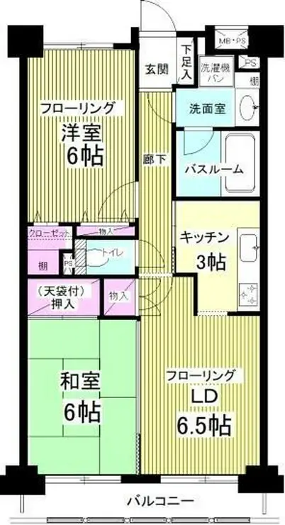 ライオンズマンション中野坂上シティ 2階階 間取り