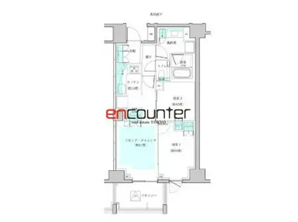 ザ・パークハウス早稲田(2LDK/1階)の間取り写真