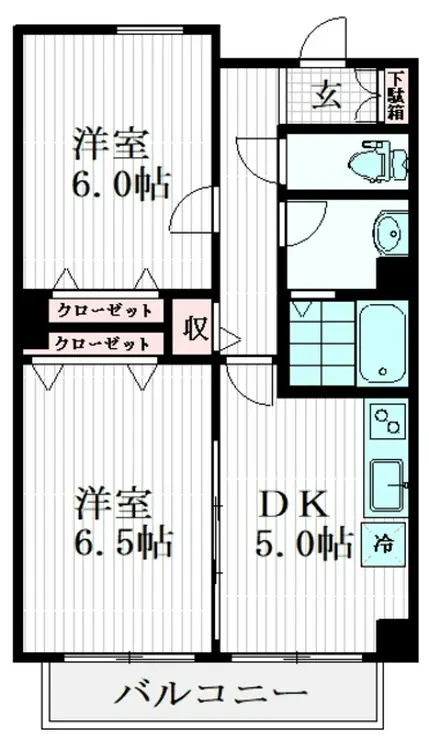 ボナール松庵 2階階 間取り