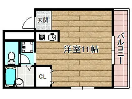 コスモハイツ(1K/3階)の間取り写真