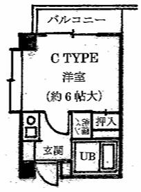 ベルトピア手柄III(ワンルーム/5階)の間取り写真