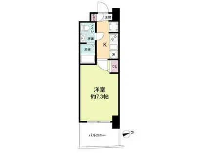 セレニテ神戸プリエ(1K/6階)の間取り写真