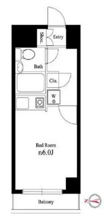 クリオ千駄木壱番館 6階階 間取り