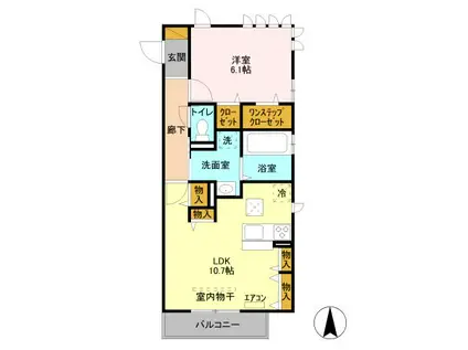 ハイムラフォーレIII(1LDK/1階)の間取り写真