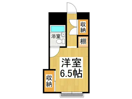 ＪＲ篠ノ井線 村井駅 徒歩30分 3階建 築32年(ワンルーム/3階)の間取り写真