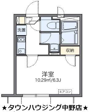レオネクストブラウンハイツ(1K/1階)の間取り写真