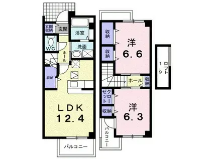 メゾンブローテ(2LDK/1階)の間取り写真