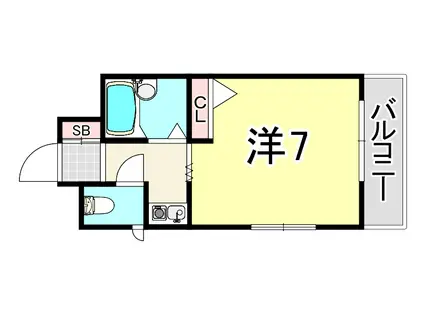 メゾン・ド・マキ(1K/2階)の間取り写真