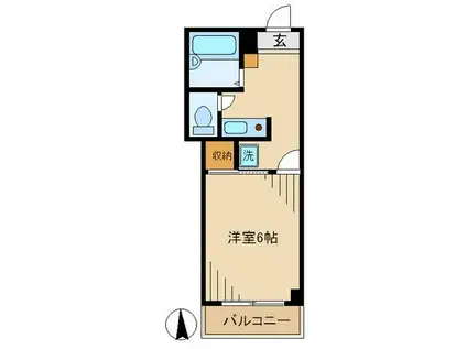 ウイスタリアビル(1K/3階)の間取り写真