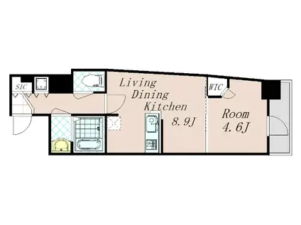 ラ・アトレレジデンス京都(1LDK/10階)の間取り写真