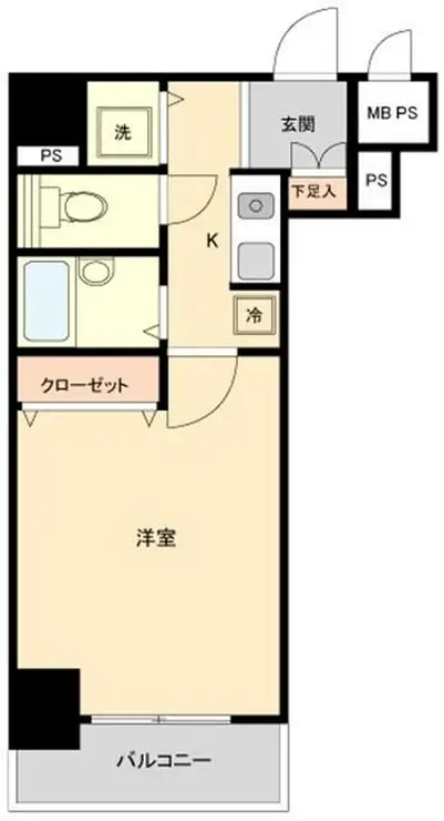 ドルチェ銀座東壱番館 7階階 間取り