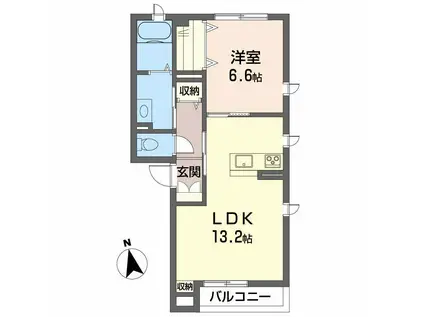 サン・レガーロ(1LDK/3階)の間取り写真