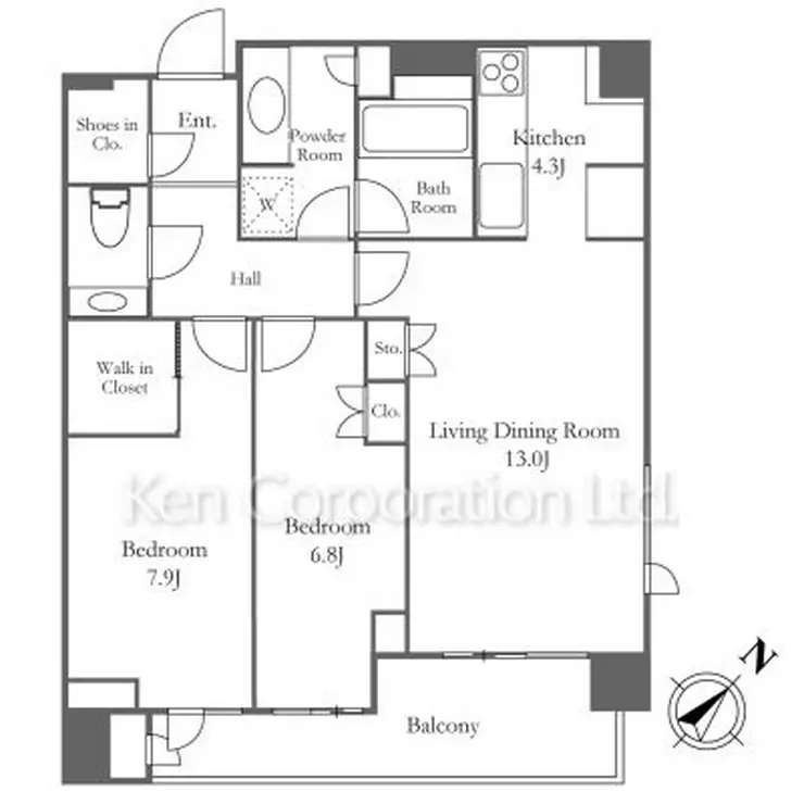 ザ・パークハウス グラン 南青山 2階階 間取り